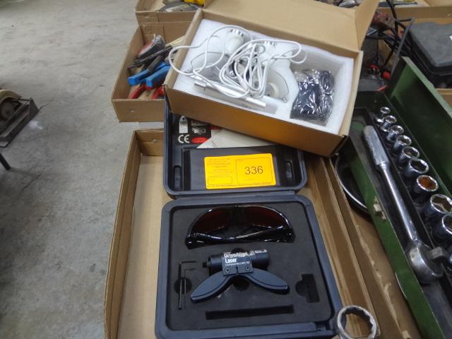 Laser tool and Magnifying Glasses with light