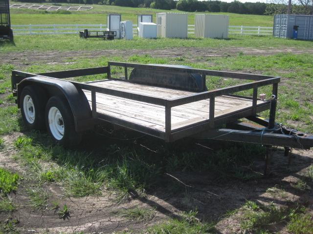 Tandem Axle 12' Bumper pull trailer Wheels 5"x4-1/4" Has Title