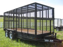 2014 Lamar 16' Hyd. Dump Trash Trailer Tandem Axle 5X5 Wheel bolt Pattern VIN M021406