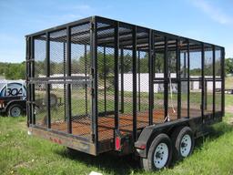 2014 Lamar 16' Hyd. Dump Trash Trailer Tandem Axle 5X5 Wheel bolt Pattern VIN M021406