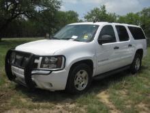 2007 Chevrolet Suburban White Gas Auto VIN G185934 Odometer States 233,328