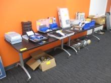 Black Office Tables on wheels 3X$