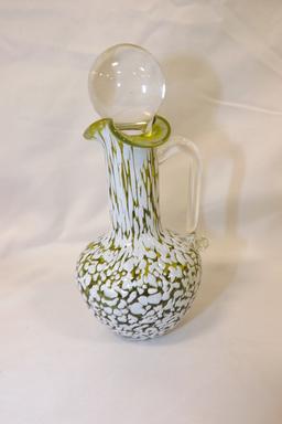 Glass Vases (2) & Cruet