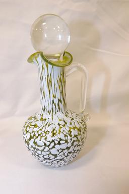 Glass Vases (2) & Cruet