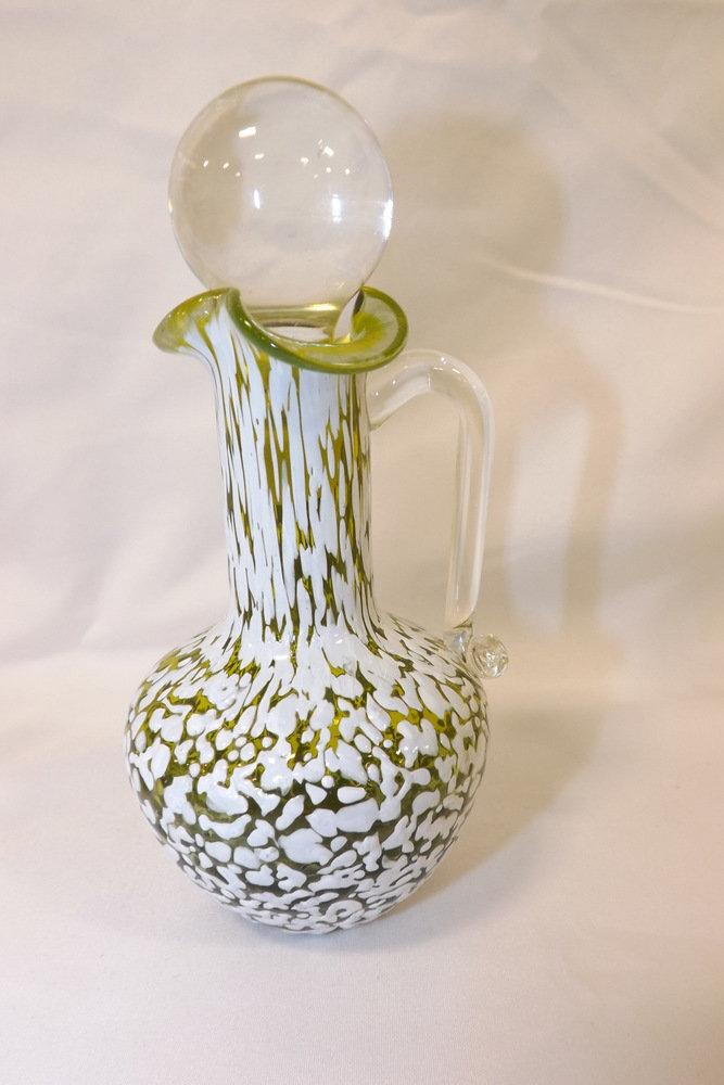Glass Vases (2) & Cruet