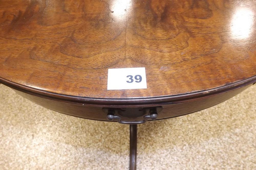 Duncan Phyfe Style Round Table w/Brass Claw Feet