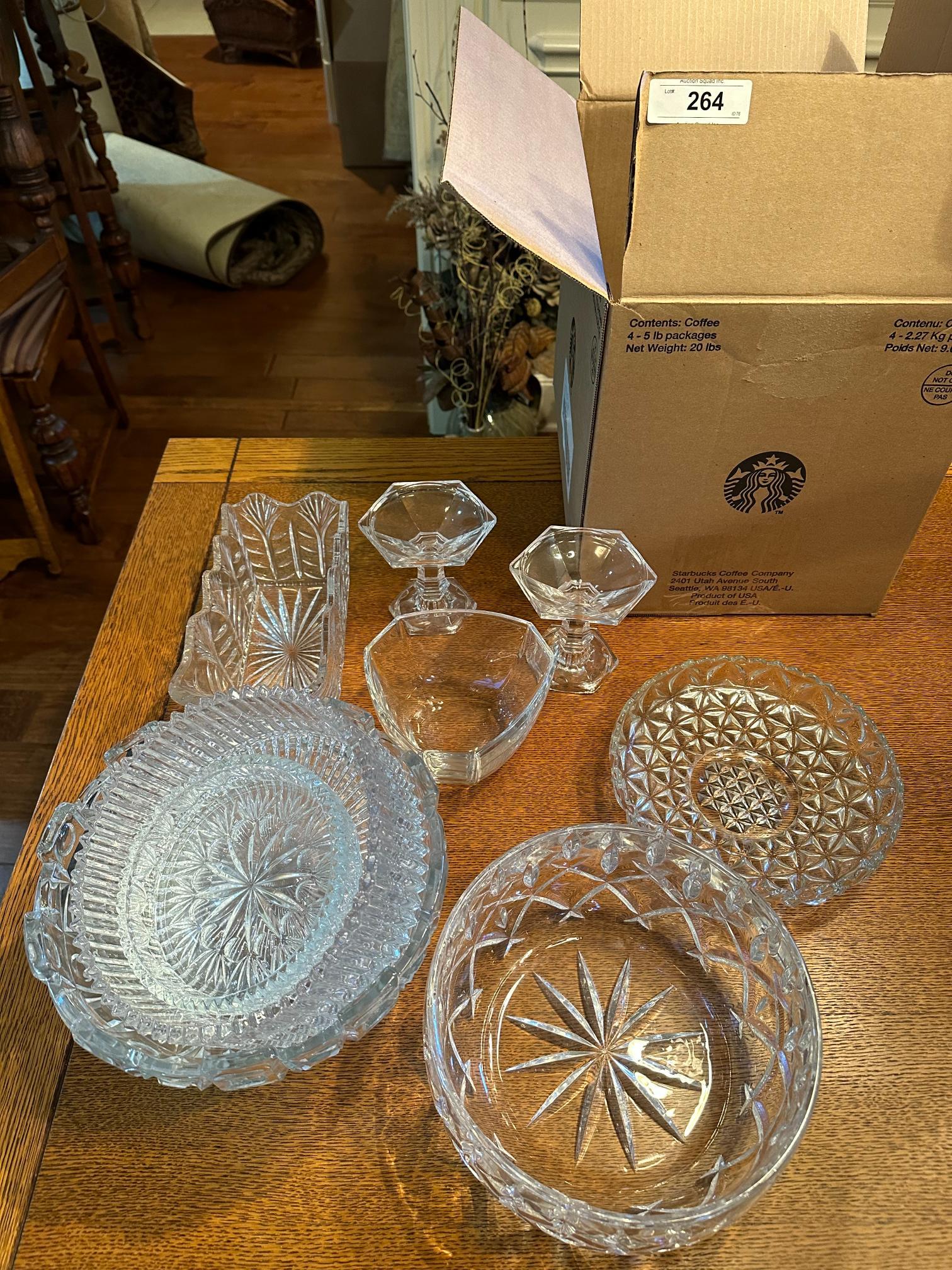 (9) Assortment of Crystal Platter