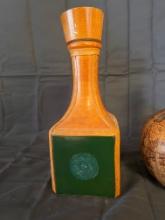 Vintage Italian Leather Wrapped Decanter