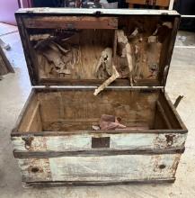 Whitewashed Wooden Chest