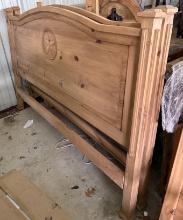 King Size Wooden Head Board W/ Star Accent