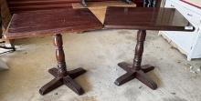 Wooden Tables With Cast Iron Brackets