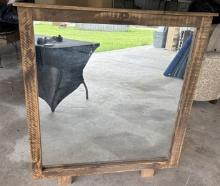 Large Mossy Oak Wooden Etched Mirror