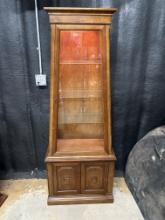 Three Tier Vintage Display Cab. W/ Under Storage