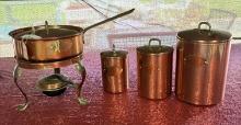 'de La Cuisine' Copper Canister & Cooking Set