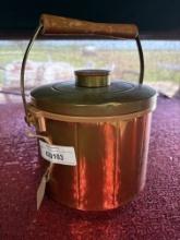 Vintage Spartan Ice Bucket W/ Wood Handle