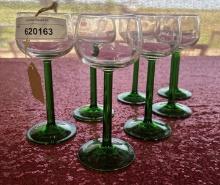 Luminarc Emerald Green Stem Wine Glasses