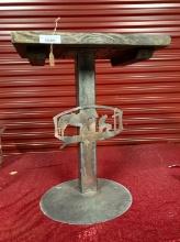 Metal & Wooden Side Table