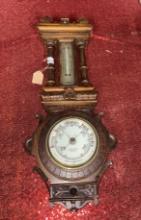 Rare J.stevenson Schoolmill Oak Aneriod Barometer