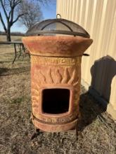 Large Outdoor Chiminea W/ Lid