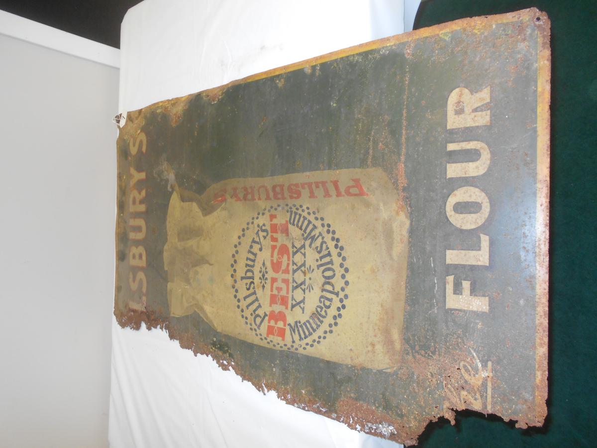 Pillsbury flour tin sign (as is) 39 “ long