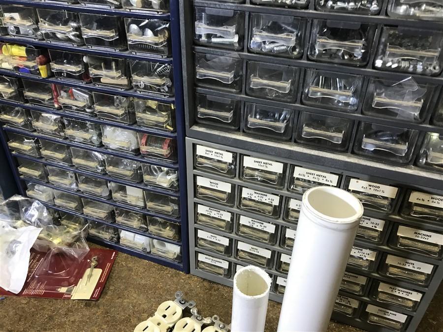 Items on top of workbench lot