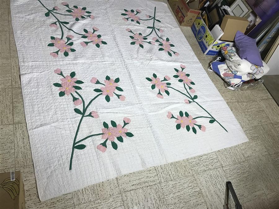 Large Vintage Quilt with Some Hand stitching