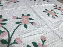 Large Vintage Quilt with Some Hand stitching