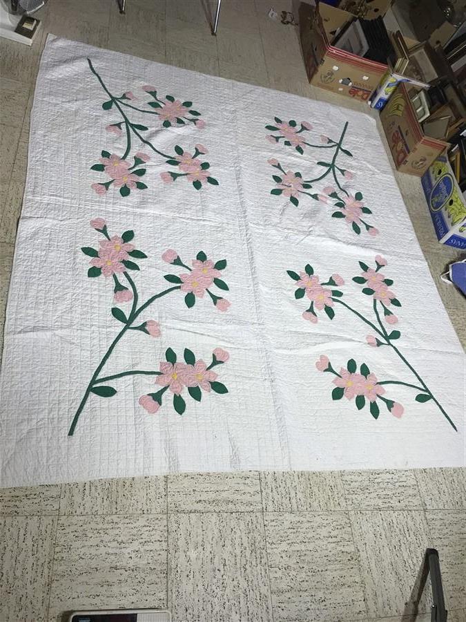 Large Vintage Quilt with Some Hand stitching