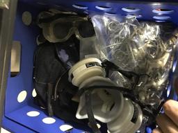Contents of items on 3 shelves lot