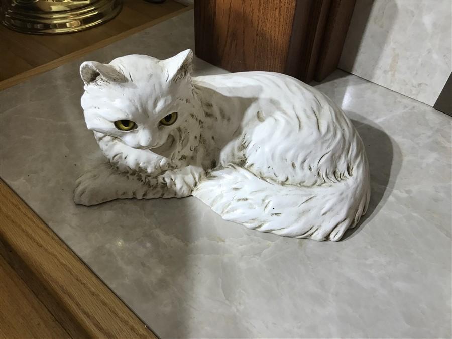 Chalk Cat & Resin Dog Statues or Decorative Figures