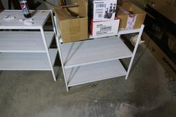 Vintage metal storage shelf