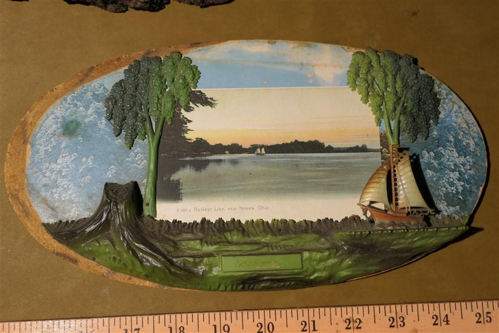 2 Buckeye Lake Souvenir picture or postcard holders