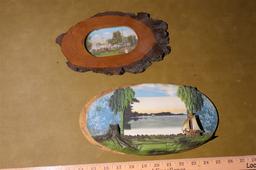 2 Buckeye Lake Souvenir picture or postcard holders