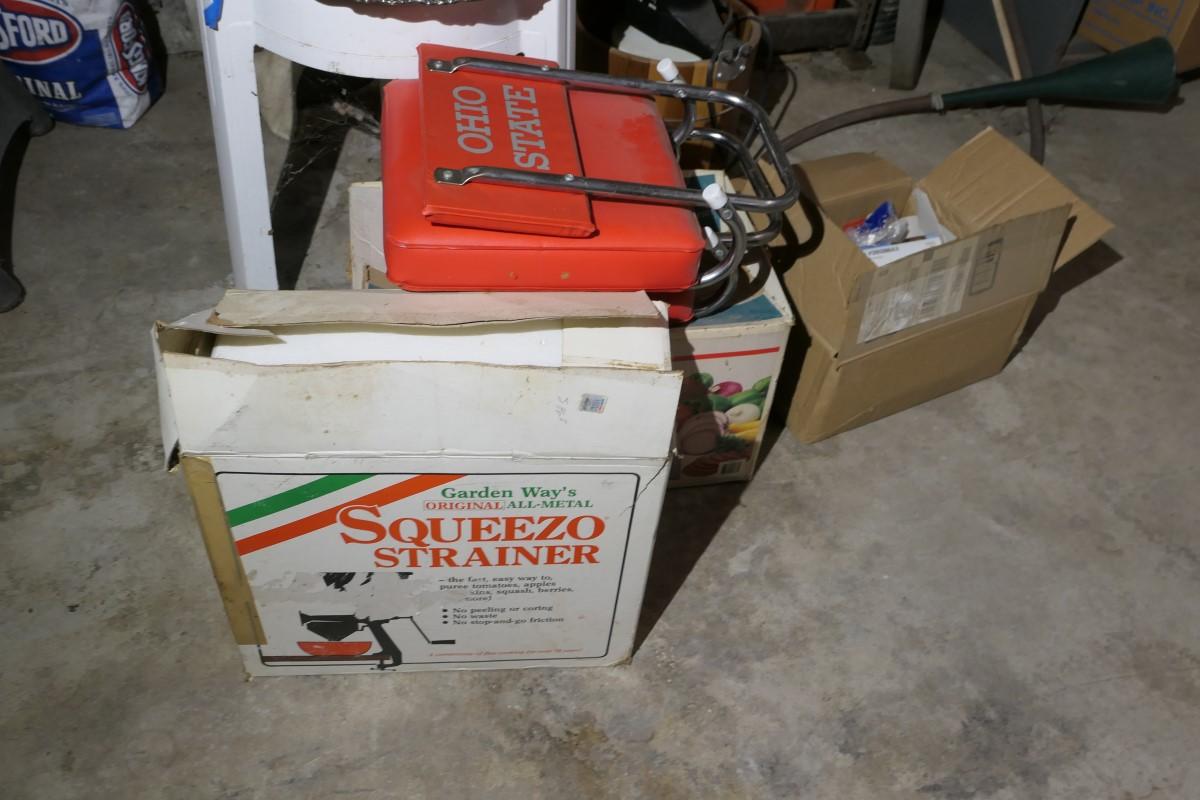 BBQ Grill, Shelf, contents and more lot