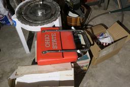 BBQ Grill, Shelf, contents and more lot
