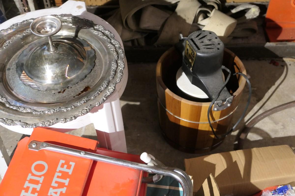 BBQ Grill, Shelf, contents and more lot
