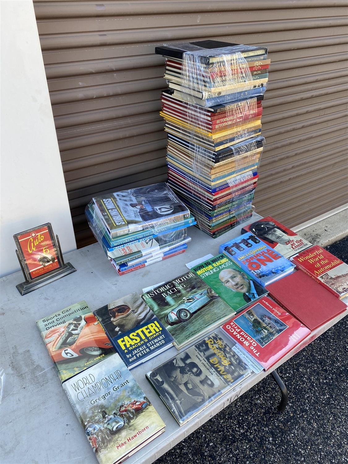 Group lot of vintage automobile racing books