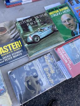 Group lot of vintage automobile racing books