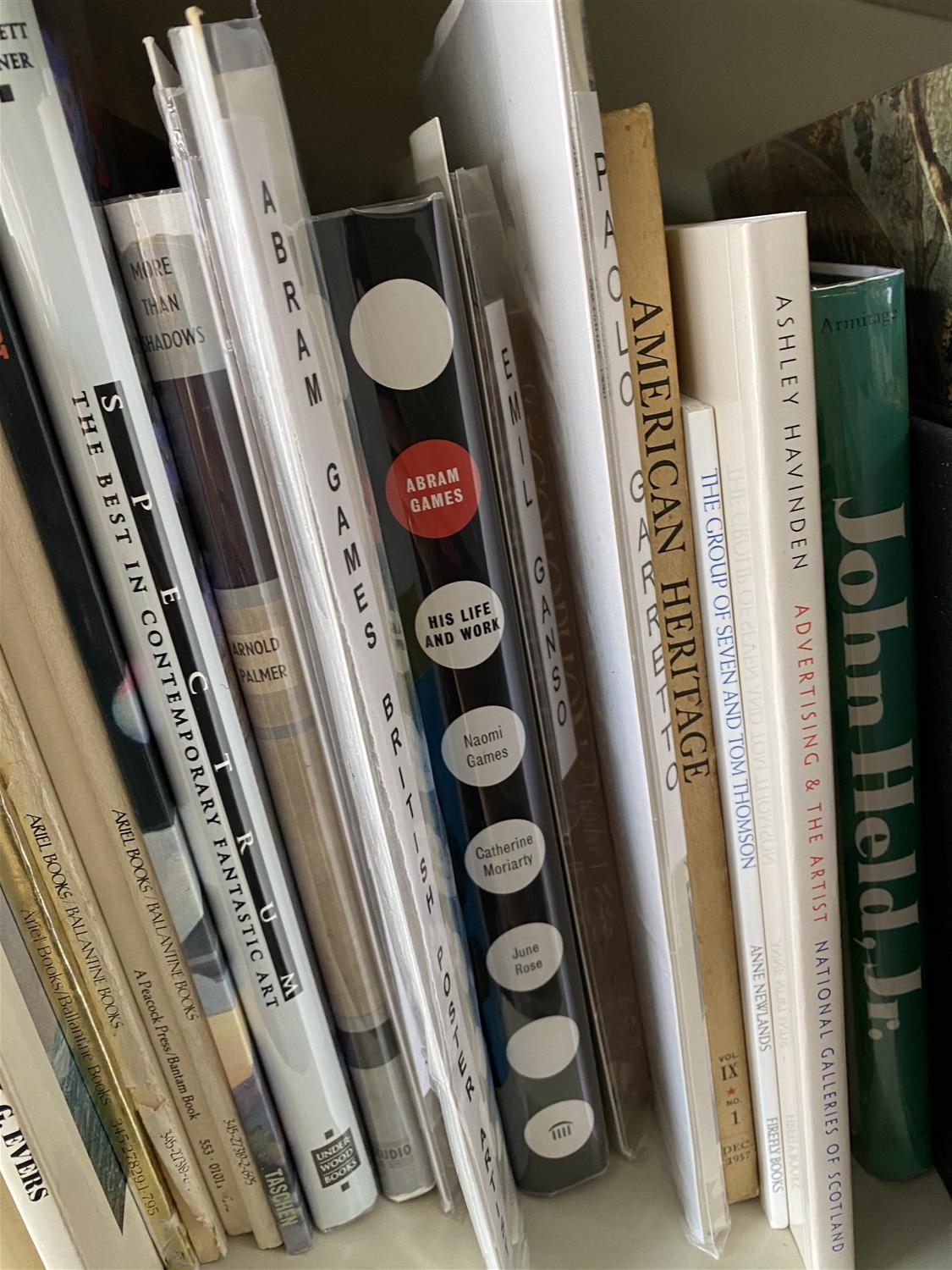 Shelf lot of better books on art