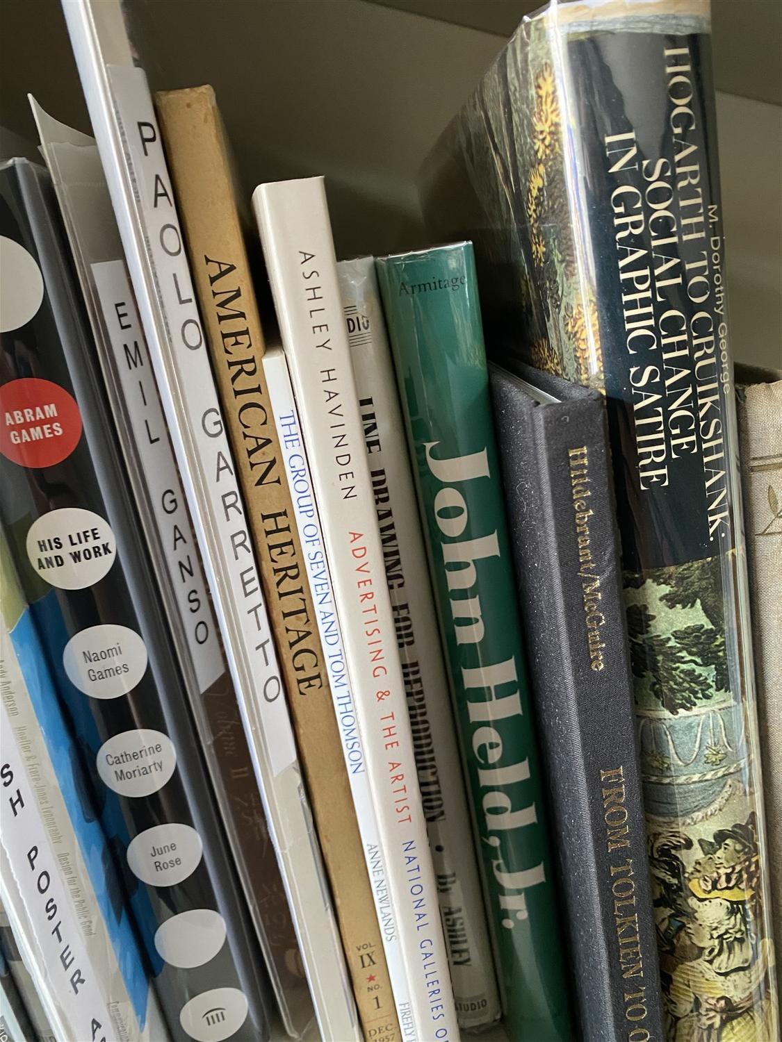 Shelf lot of better books on art