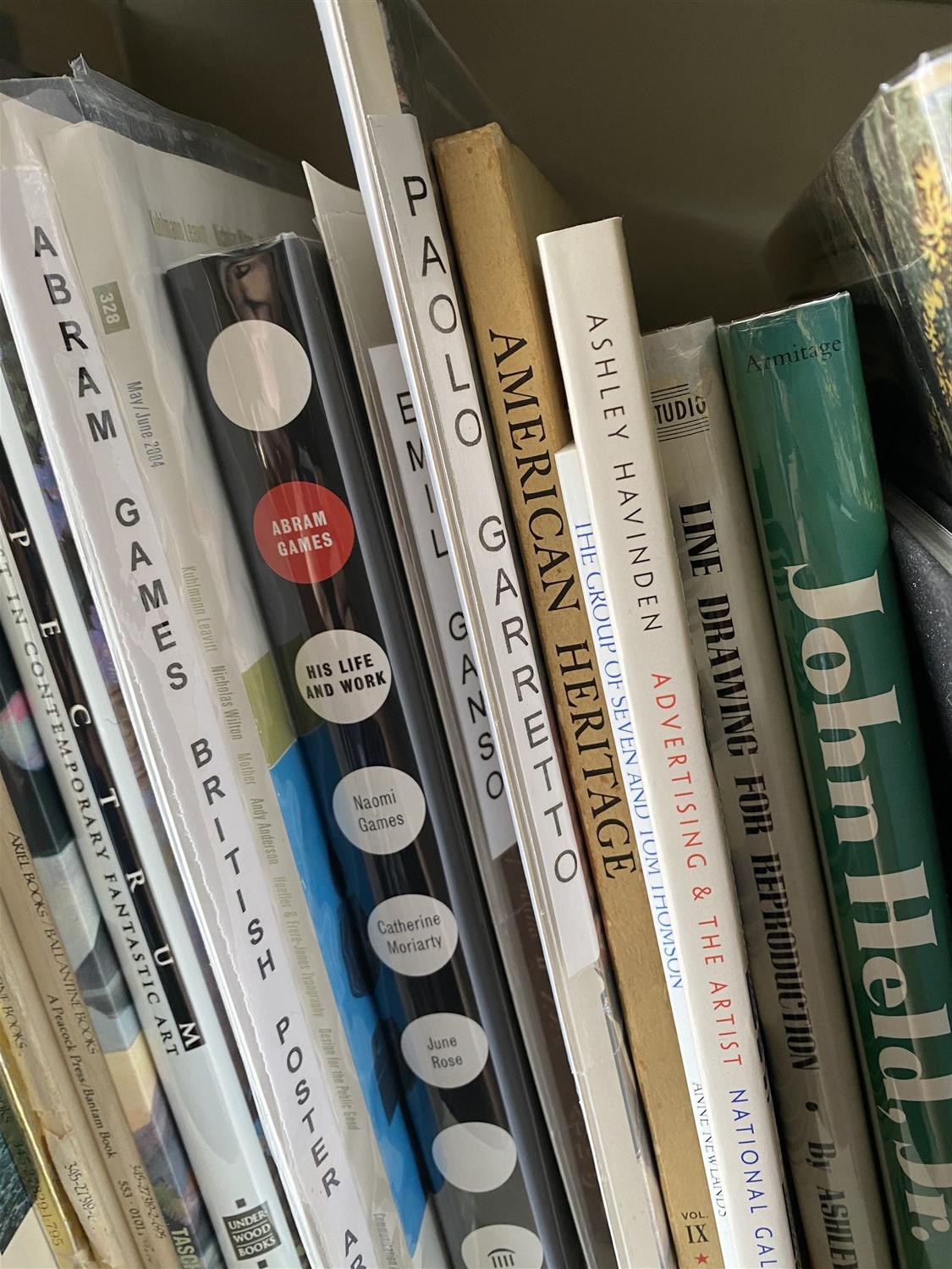 Shelf lot of better books on art