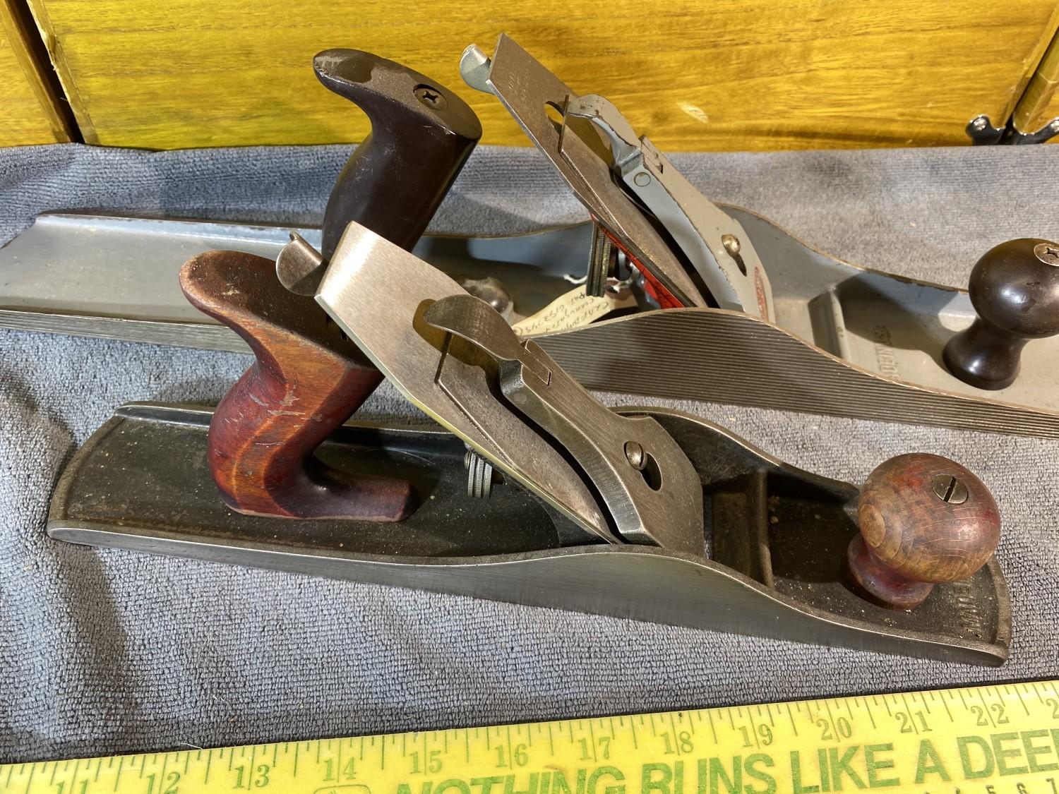 2 Antique Metal Block Planes - Nice