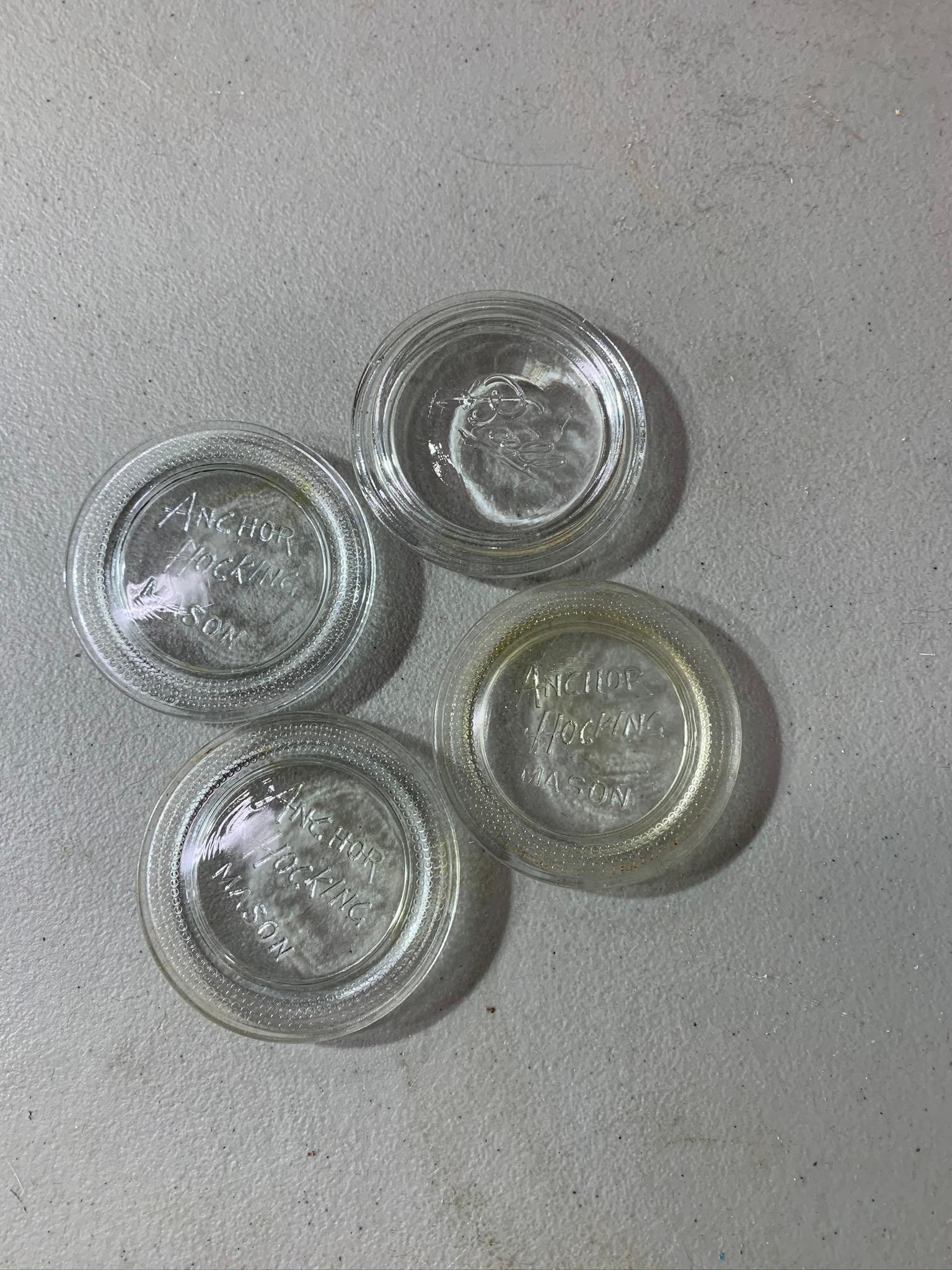 Vintage Blocks and Canning Lids