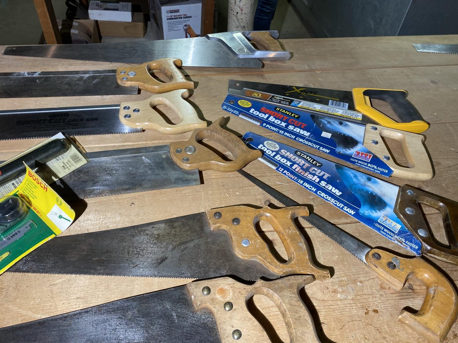 Group lot oas assorted newer vintage saws
