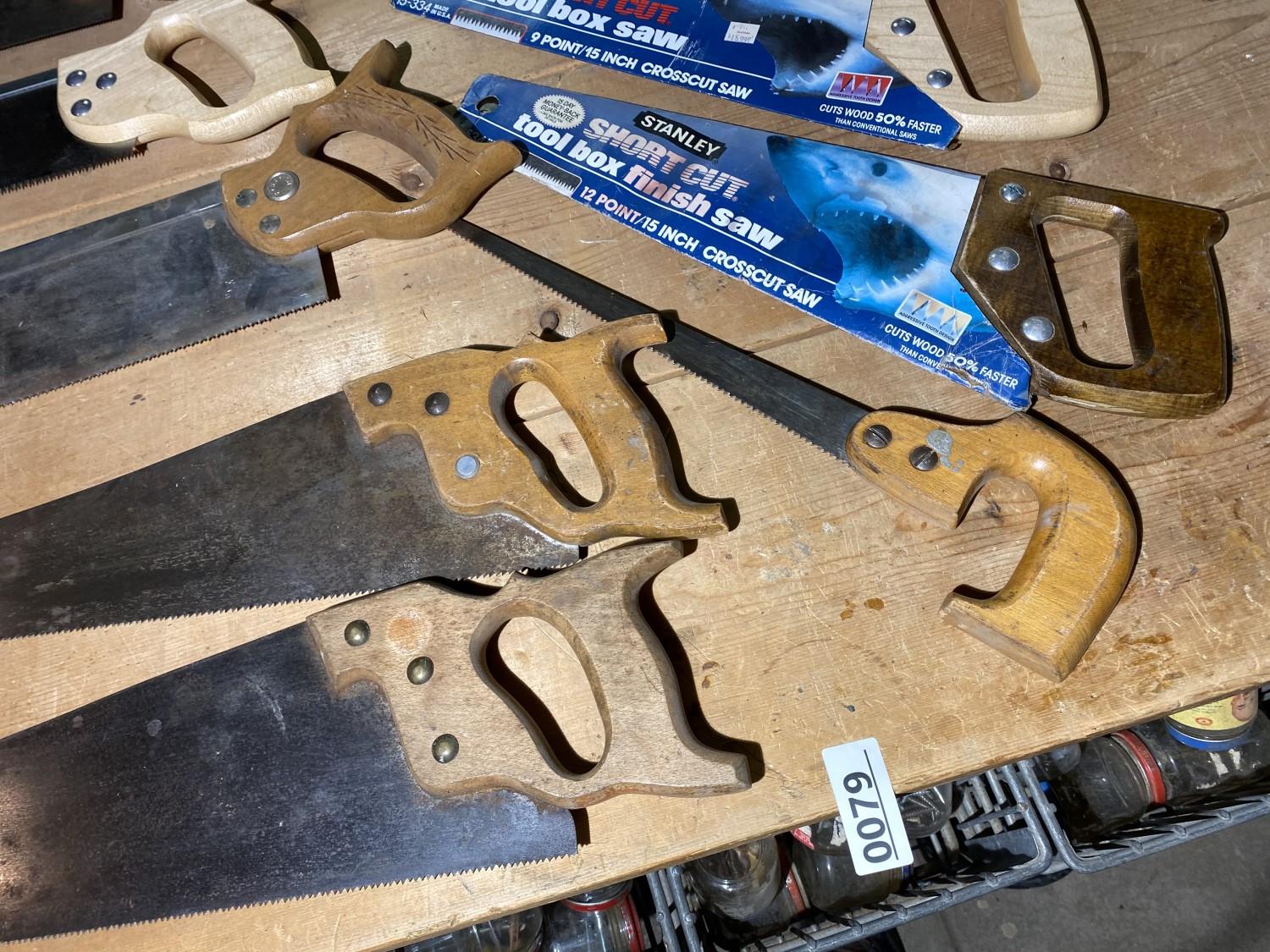 Group lot oas assorted newer vintage saws