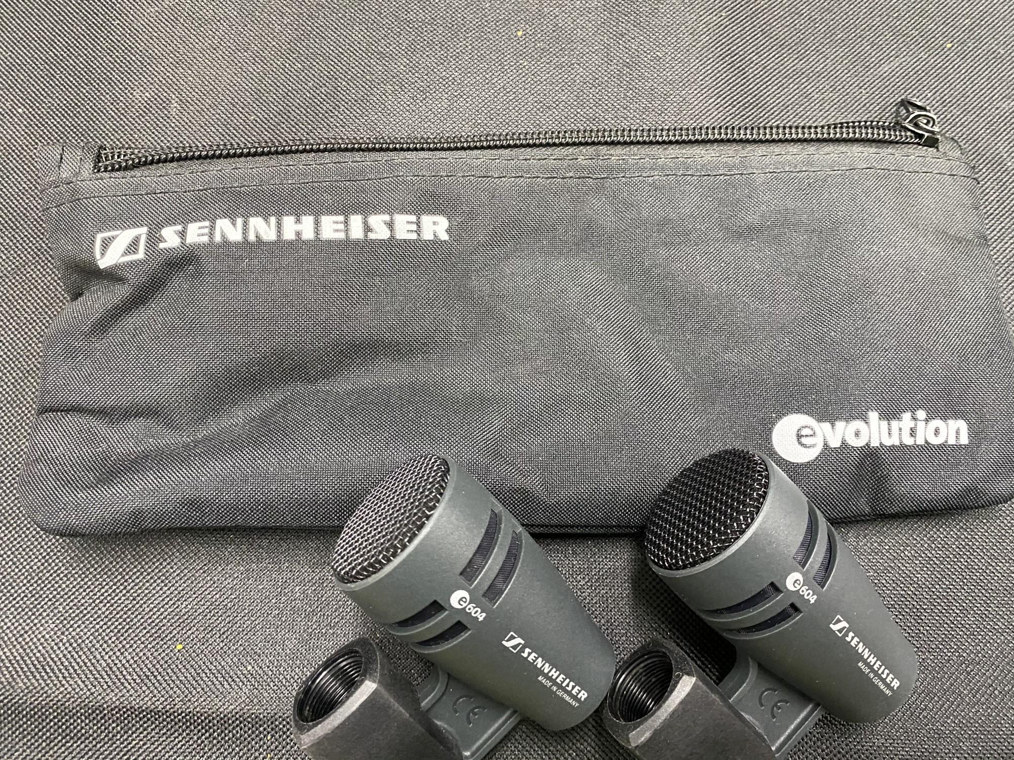 Two Sennheiser e604 Drum Microphones