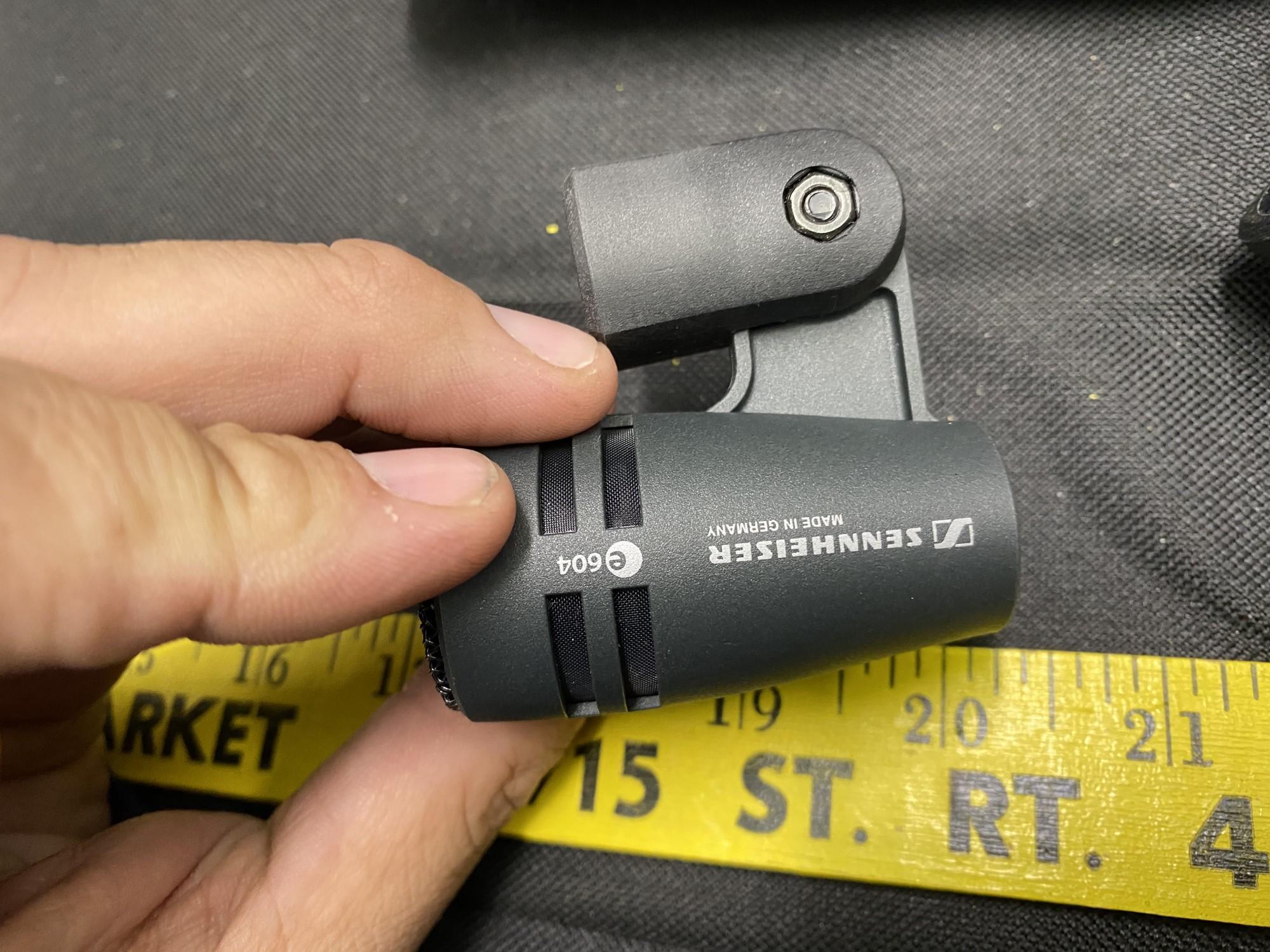 Two Sennheiser e604 Drum Microphones