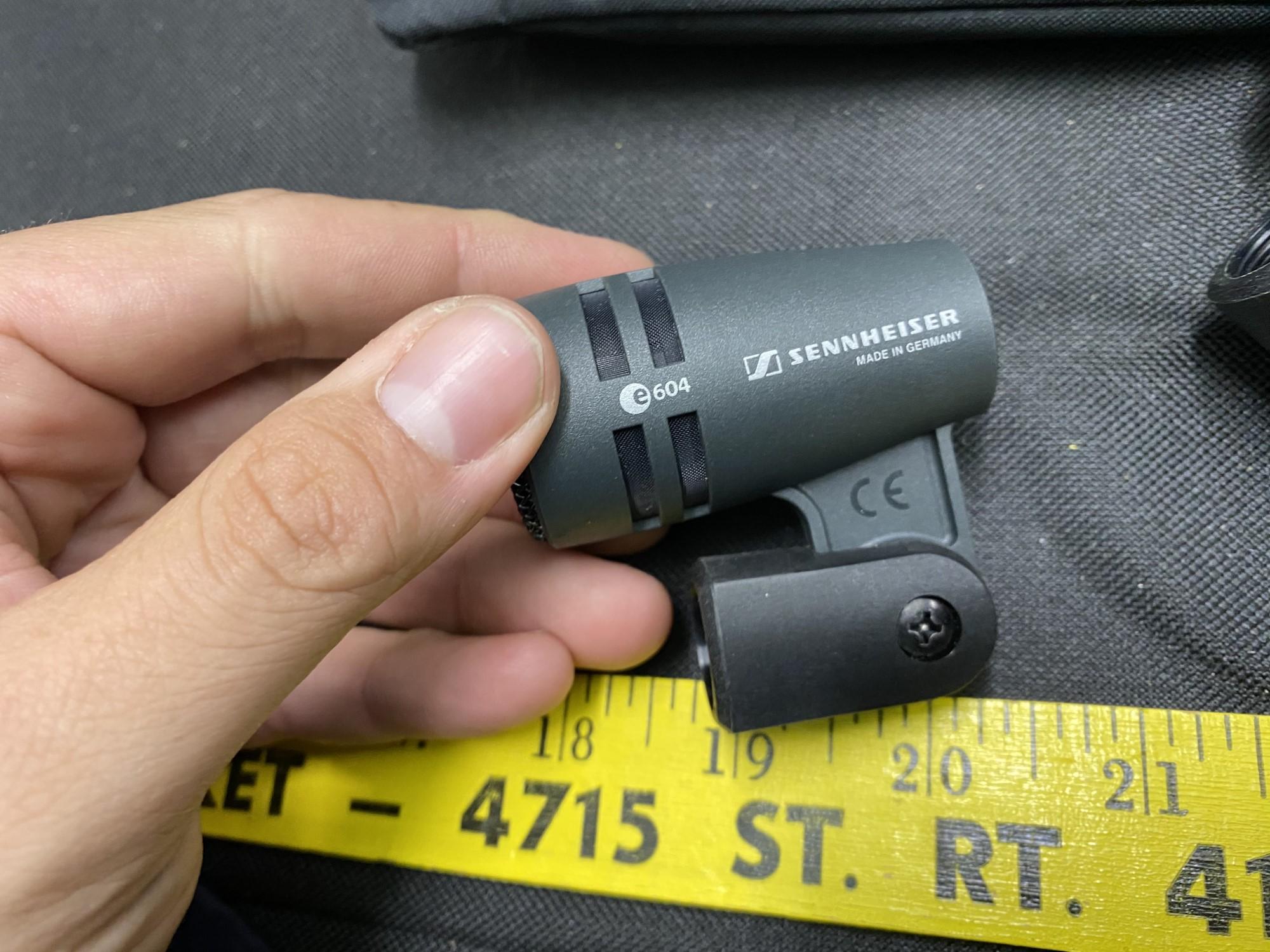 Two Sennheiser e604 Drum Microphones