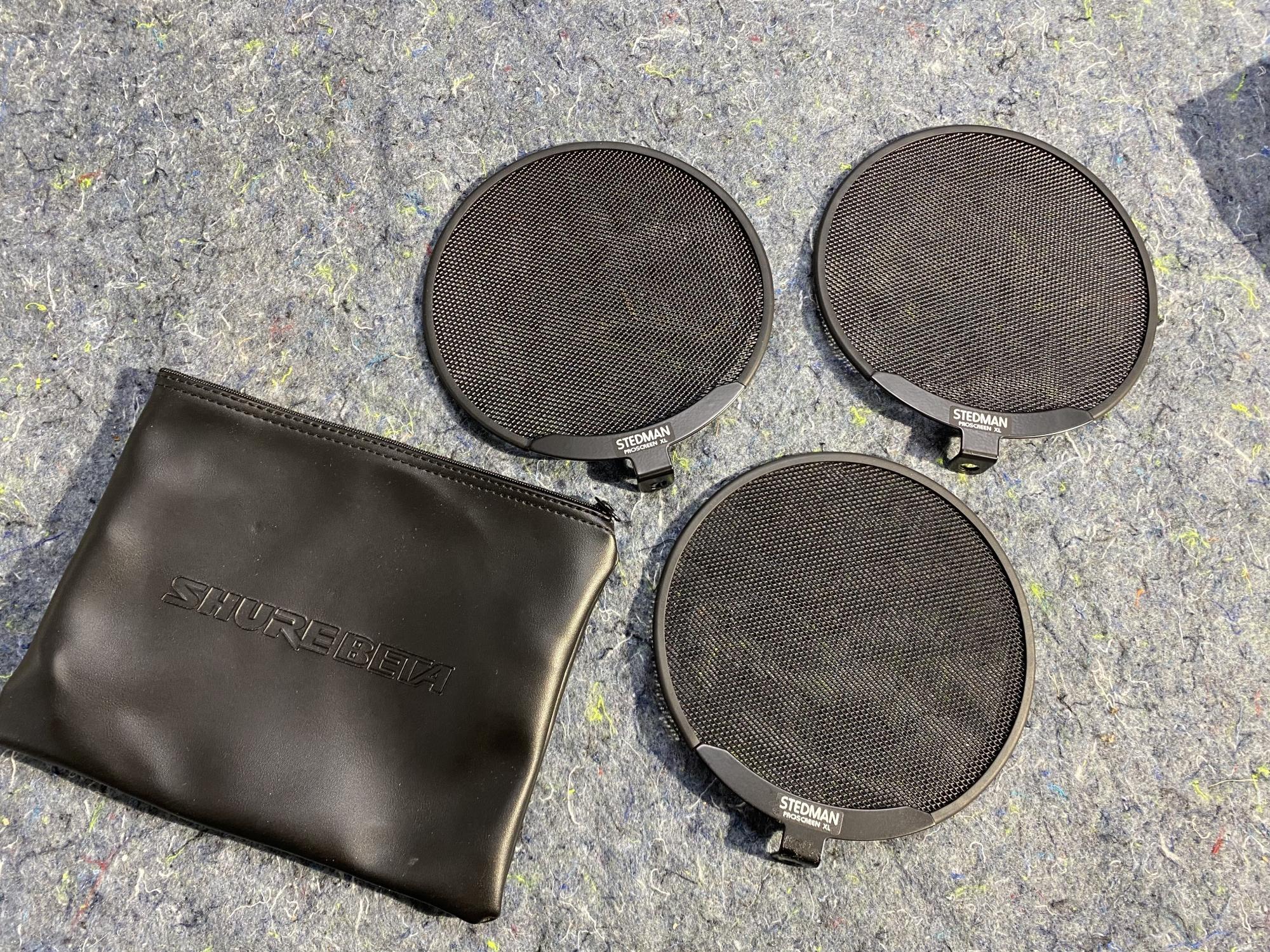 3 Stedman Pop Filters + Other Microphone Mount Parts