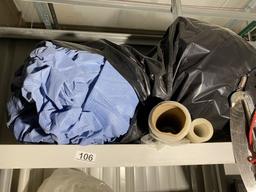 Plastic shelf and contents